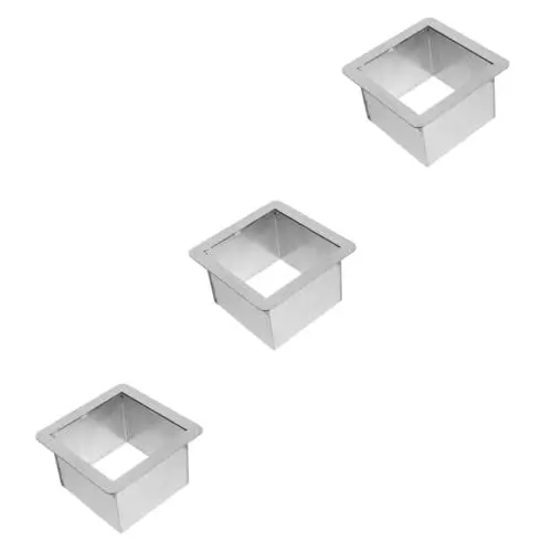 Produktbild: Warmhm 3St Müllschlucker büro mülleimer büromülleimer mülleimer badezimmer badezimmermülleimer badezimmermüeimer quadratische Mülltülle runden Zähler Rostfreier Stahl