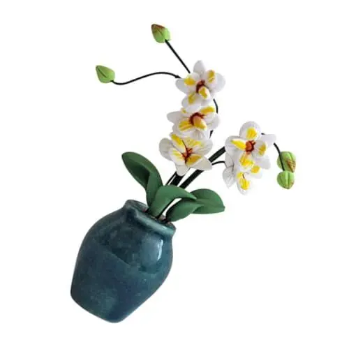 Produktbild: Warmhm 3St Topfpflanze Magnolie Magnolien-Blumentopf Bonsai DIY Ornament Modelle Spielhaus dekor Mini-Pflanzenblumen-Modell Blumenarrangement Dekorationen Vase aus Ton