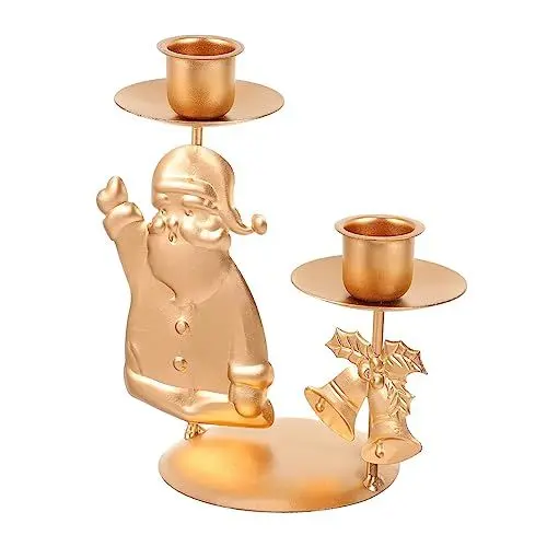 Produktbild: Warmhm 3 Stück Kerzenständer Weihnachtskerzenhalter Handgefertigter Vintage-Stil Zur Einweihungsfeier Platzsparendes Design