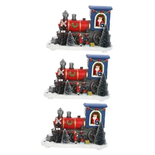 Produktbild: Warmhm 3 STK Zug Ornamente Basteln für Kinder Christbaumschmuck festlich Weihnachts Figuren bastelset Züge zarte Weihnachtsdekoration Festival-Ornament Haushalt Bahn Kunstwerk schmücken
