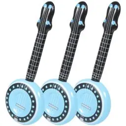 Produktbild: Warmhm 3 Stück Aufblasbares Musikinstrument Die Schlauchboote Tragbare Gitarre Musik Aufblasbares Banjo Aufblasbare Rockband-Instrumente Trompete Pädagogisches Spielzeug