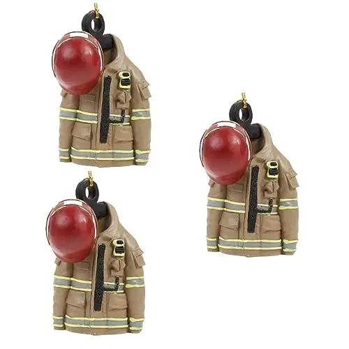 Produktbild: Warmhm 3 Stücke Weihnachten Dekorationen Feuerwehr Uniform Ornamente Baum Hängen