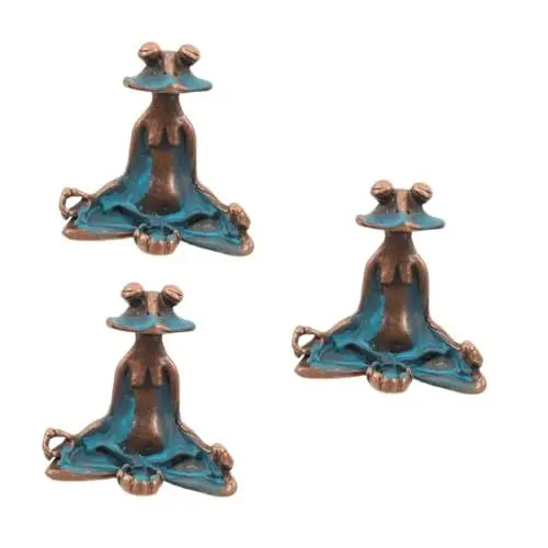 Produktbild: Warmhm 3 Stücke Frosch Statue Frosch Figurine Weihrauch Stick Stehen Für Entspannung Yoga Meditation Wohnkultur