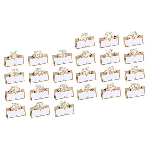 Produktbild: Warmhm 48 Stk Tabellenname hochzeitsdeko platzkarte hochzeitsparty celebration presents Esstisch Ortskarte Tischkarten mit Tischnamen multi Parteisitzkarte Namenskarte für den Tisch