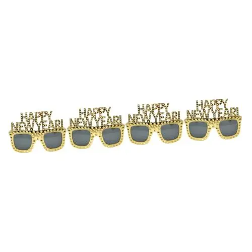 Produktbild: Warmhm 4 Neujahrsbrille Silvester Brille 2023 Neujahrspartybrille kinder ferngläser kinderferngläser sonnenbrille groß kinder Bulk-Sonnenbrille für Kinder Blitz Requisiten