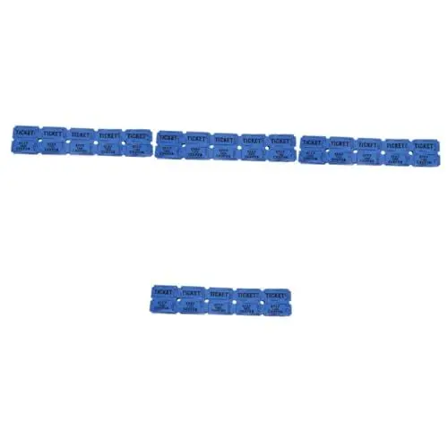 Produktbild: Warmhm 4 Sätze Lotterie-ziehungsscheine Preise Partykarten Perforierte Für Die Verlosung Etiketten Für Veranstaltungstickets Bingo-maschine Zirkus Verlosen Blue Papier 100 Stück * 4