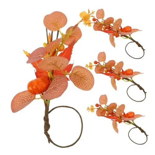 Produktbild: Warmhm Elegante Serviettenverschlüsse in Ahornblatt- Mini-Kranz Servietten-Party-Dekoration