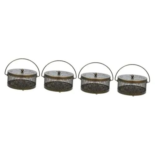 Produktbild: Warmhm 4 Stück Retro Herd Rack Halter Metall Räucherstäbchenhalter Halterung Für Zuhause Metallhalter Räuchergefäß Halter