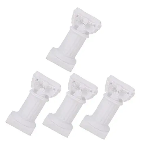 Produktbild: Warmhm 4 Stücke Harz Römischen Säule Kerzenhalter Runde Zylinder Sockel Stand Home Decor-Landschaft Decor Elegante