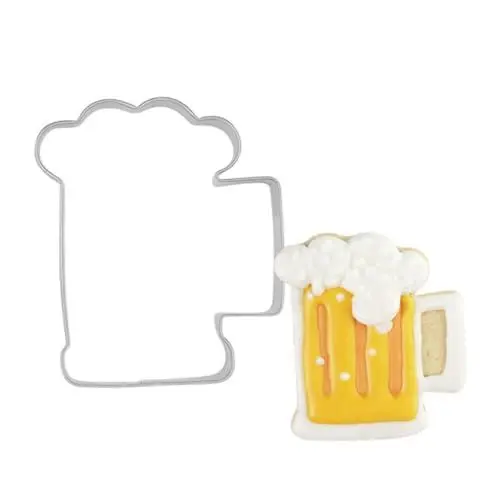 Produktbild: Warmhm 4stücke Teiliges Sets Edelstahl Keksausstecher Im Bierbecher-design Diy Plätzchenformen Für Kreative Bäckerei Langlebiges Backzubehör Zum Ausstechen Von Keksen Für Zuhause