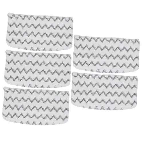 Produktbild: Warmhm 5 Stück Dampfbesen-Bezug Dampf-Taschenmops-Ersatzpads Dampfmop-Peeling Steammop-Ersatz-Dampfmop-Dampfmop-Pads Mopp-Nachfüllpads Superfaser-Moppzubehör Weiß