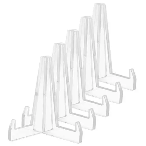 Produktbild: Warmhm 5st Regal Staffeleien Aus Klarem Acryl Staffelei-ausstellungsständer Platte Anzeigehalterung Mini Staffelei Bildhalter Staffelei Plattenhalter Plattenständer Bilderrahmen Ornamente