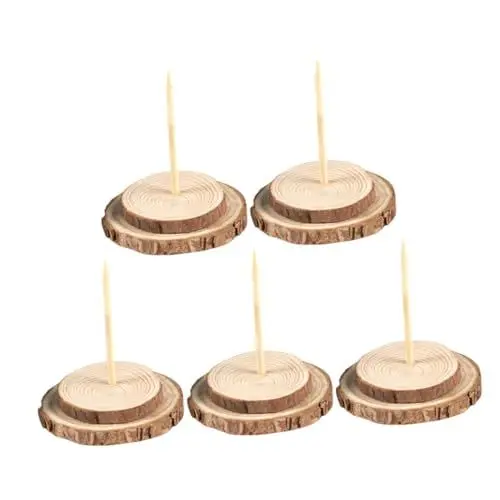 Produktbild: Warmhm Stabile Elegante Künstliche Baumständer 5er-Pack Weihnachtsbaumständer Aus Holz Für Weihnachtsdekorationen
