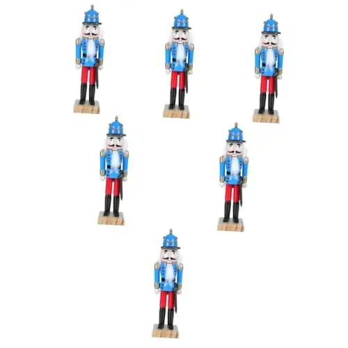 Produktbild: Warmhm 6 STK Nussknacker Weihnachtsdekorationen legstasy Plätzchen dekorieren Ornament Puppen kreative Marionettenpuppe Festival- Karikatur Nussbaum Ragdoll Kind