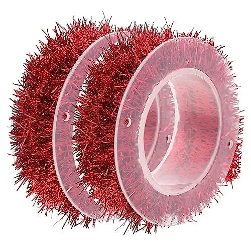Produktbild: Warmhm 8 Rollen Weihnachtsstreifen Weihnachtsdekoration Weihnachtsgirlande Weihnachtsbaum Hängende Dekoration Hängendes Christbaumschmuck Girlande Weihnachtsschmuck Plastik Rot