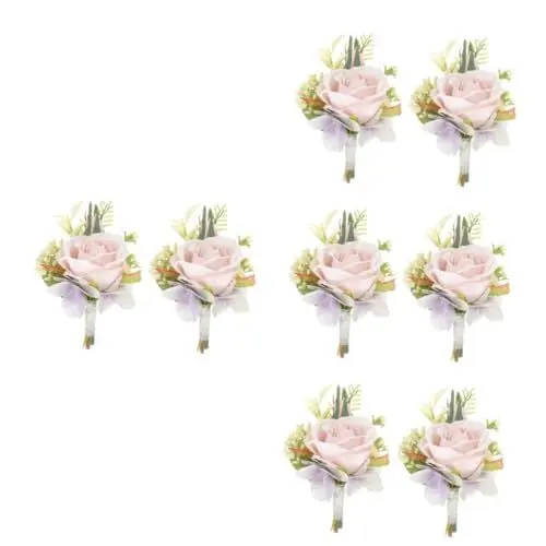 Produktbild: Warmhm 8 STK Boutine Ers Hochzeitsdeko Strauß Jahrgang Seidenblume Brautjungfer