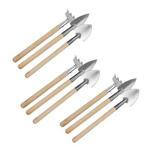 Produktbild: Warmhm 9st Kleine Schaufel Kleine Schaufel Werkzeuge Für Outdoor-Werkzeuge Metallspatel Sukkulenten-kit Gartenrechen Schaufeln Für Miniaturbausatz Gartenschaufel Edelstahl Pflanze Anlage