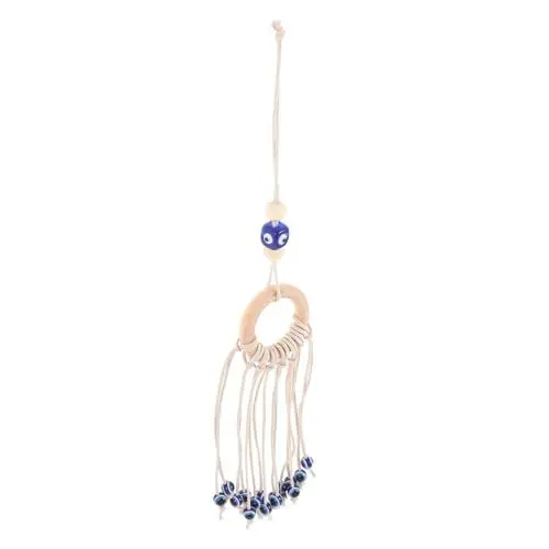 Produktbild: Warmhm Anhänger mit blauen Augen Auto-Rückspiegel-Dekoration Boho-Ornamente Bag Charm Handmade anhänger Wandbehang mit bösem Blick Blaue Verzierung des bösen Blicks Handbuch