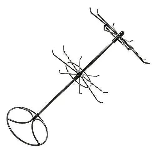 Produktbild: Warmhm Hängender Schmuck-organizer Zweireihig Armband-displayständer Eisen-aufbewahrung für Halsketten und Ohrringe