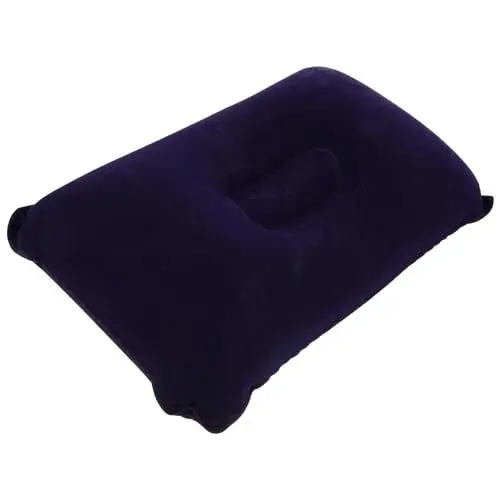 Produktbild: Warmhm Dickes Aufblasbares Kissen Mit PVC-Beflockung Für Erwachsene Camping Reisen Büro Zuhause Bequemes Ruhekissen