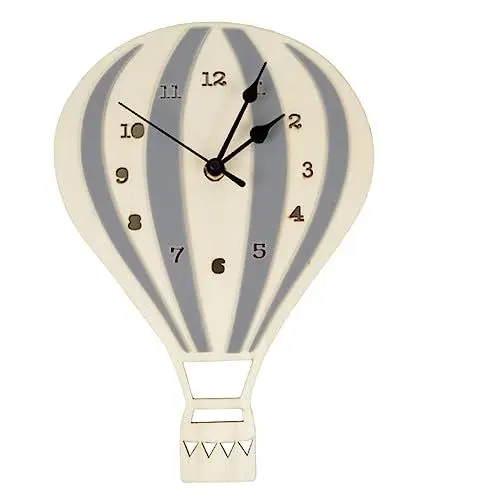 Produktbild: Warmhm Leise Wanddekorationsuhr Heißluftballon-wanduhr Wanddekoration Für Das Home Office Nicht Tickend Dekorative Uhr Kunstdekor-wanduhr