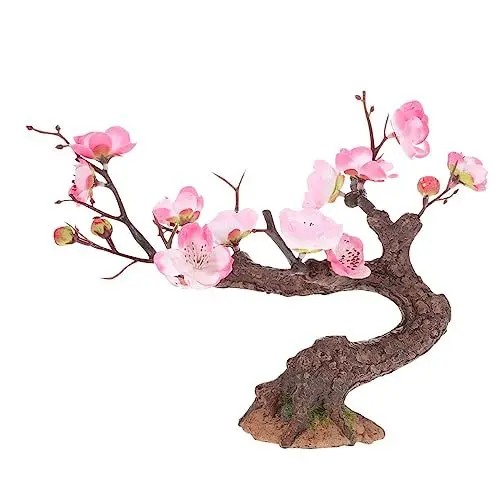 Produktbild: Warmhm Exquisiter Künstlicher Pflaumenbaum Lebensechtes Bonsai-Ornament Für Die Inneneinrichtung