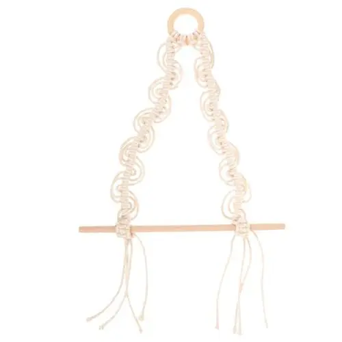 Produktbild: Warmhm Stil Gewebter Papierhandtuchhalter Baumwollseil Wandhalterung Handtuchhalter Makramee Handtuchrolle Rack