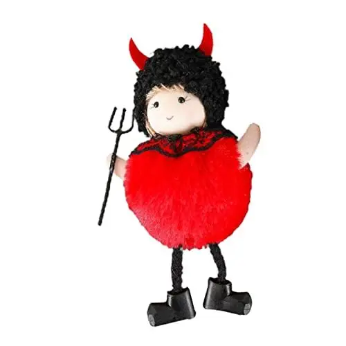 Produktbild: Warmhm Halloween-Dekoration Halloween-plüschtiere Halloween -Ornamente Puppe Festivalbedarf Halloween-schmuck Halloween-verzierung Hängende Verzierungen Stoff Rot