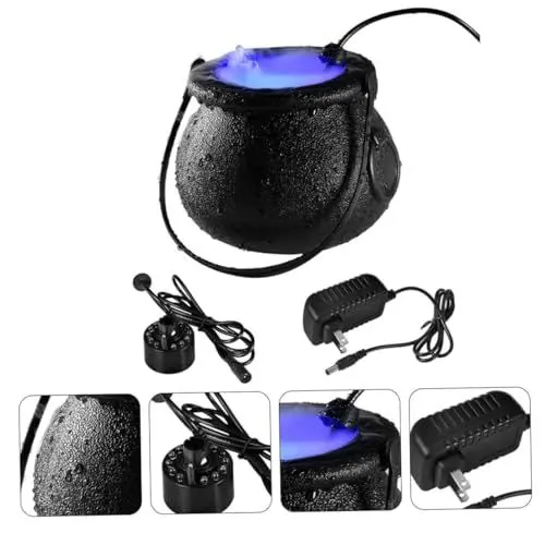 Produktbild: Warmhm Hexen Topf Zerstäubung Lampe led ligts led-Light Sprayer ultraschallvernebler Nebellampe Nebelmacher Wasserfontänen-Nebelmaschinen Farbwechsel-Nebelhersteller Party-Requisite