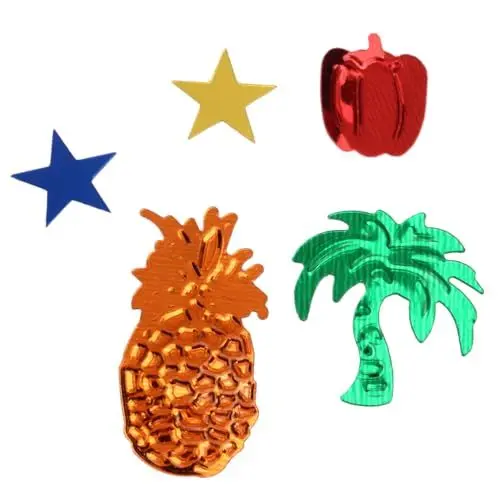 Produktbild: Warmhm 15g Hawaiianischer Konfetti Glitzer Mit Ananas Kokosnussbaum Und Grünen Paprika Designs Tischdekoration Für Partys Und Feiern Bunt Und Vielseitig Einsetzbar