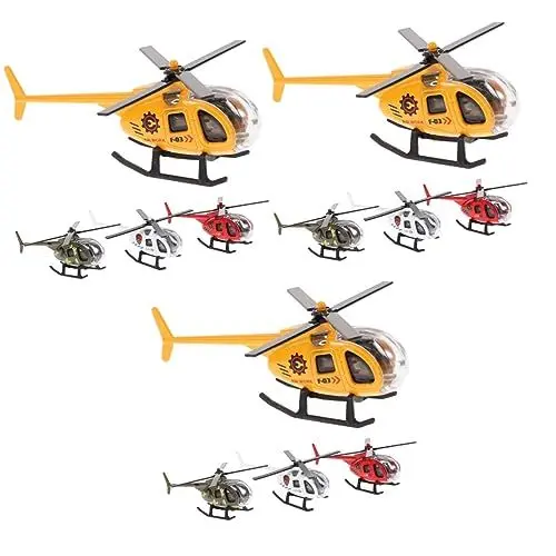 Produktbild: Warmhm Kinderspielzeug 12 STK Flugzeugmodell Für Kinder Mini-Helikopter-Modell Hubschrauber Feuerwehrhubschrauber Spielzeug Spielzeugflugzeug Auto Model Schreibtisch Büro