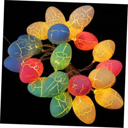 Produktbild: Warmhm Lichterketten Zu Ostern Ostereier-ornamente Osterlicht Usb-ei-lichter Batteriebetriebene Osterlichter Schlafzimmer Hängelampe Feenlicht Eier Zum Dekorieren Plastik