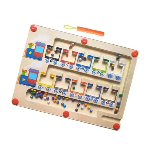 Produktbild: Warmhm Magnetbausatz Für Junge Mädchen Mit Farb Und Zahlentafel Labyrinthen Und Puzzles Geeignet Jährige Feinmotorik Und Problemlösungsfähigkeiten