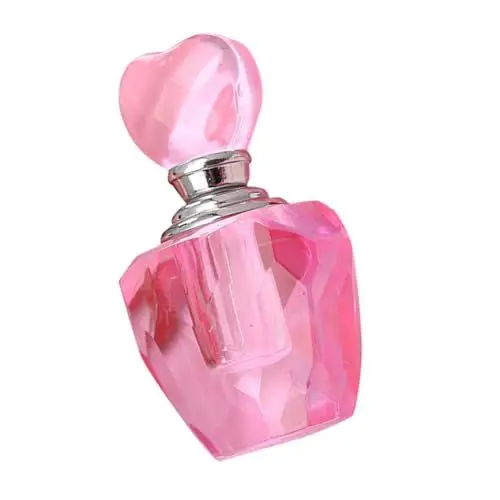 Produktbild: Warmhm Parfümflasche aus Kristall Parfümzerstäuber leere Zerstäuberflasche für kollegen kristallflasche Duftflasche Parfümflasche Ornament dekorative Parfümflasche Glas Rosa