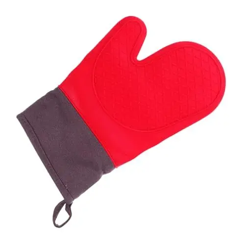 Produktbild: Warmhm Silikon Handschuhe Wärmeisolierhandschuh Grillhandschuh Für Außenbereich Schutzhandschuhe Langlebige Handschuhe Mikrowelle Ofen Handschuh