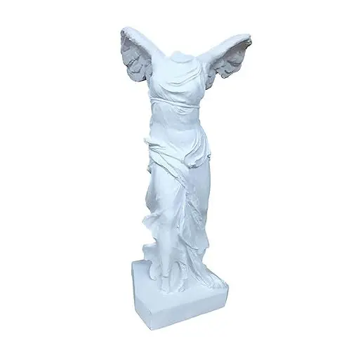 Produktbild: Warmhm Statue Figur Der Siegesgöttin Wohnkultur Siegesskulptur Ornament Handwerk Geflügelter Sieg Von Samothrake Alabaster-skulptur Göttin Der Liebe Römisch Harz Marmor Puppe Büro