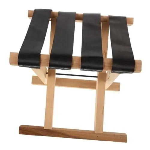 Produktbild: Warmhm Faltbarer Hocker Für Erwachsene Tragbarer Campinghocker 28 cm Schwarz Zum Angeln Und Für Outdoor-aktivitäten