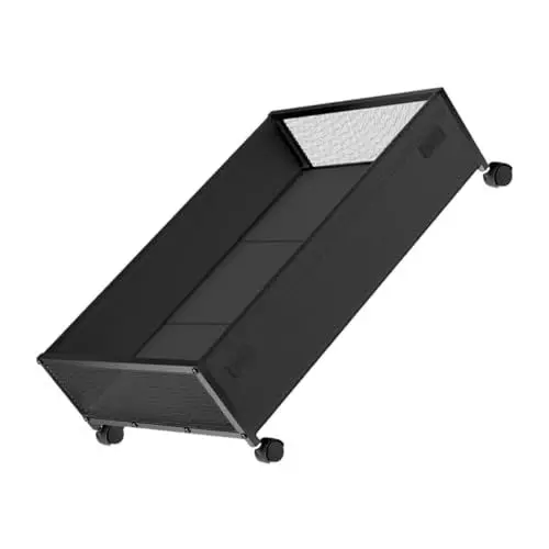Produktbild: Warmhm Aufbewahrungsboxen Für Unter Das Bett – Schwarzer Transparenter Deckel Leicht Rollende Räder Multifunktionaler Schlafzimmer-organizer Für Kleidung Spielzeug Bücher