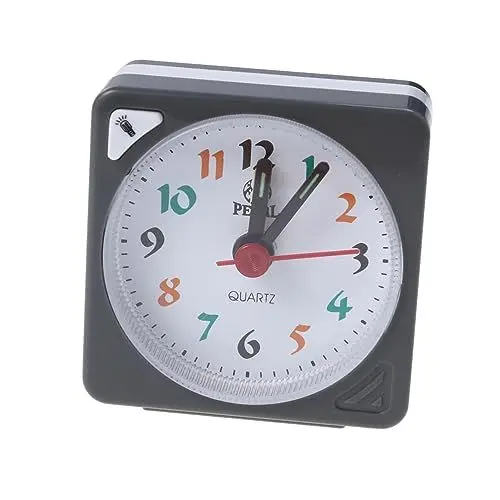 Produktbild: Warmhm Mini Uhr Aus Kunststoff Tragbare Quarz Reisewecker Leichte Tischuhr Für Dekoration Und Praktische Nutzung