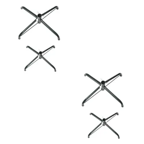 Produktbild: Warmhm Zubehör 4 Stück Christbaumständer Weihnachtsbaum Pole Klappständer falsche Drehbarer Baumständer Urlaub künstlicher Baum Haushalt Halterung Metall Base rotieren Christbaumzubehör
