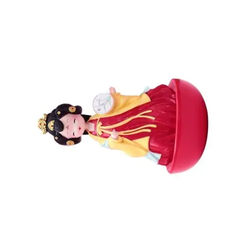 Produktbild: Warmhm chinesische traditionelle Figuren Schönheitsschmuck für zu Hause Spielzeuge Becher Desktop-Schönheitsverzierung Desktop-Ornament Schönheit Haushalt Porzellanpuppe rotes Kleid Baby
