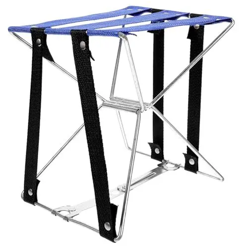 Produktbild: Warmhm Klappbarer Campinghocker Tragbarer Pedikürestuhl Klapphocker für Den Außenbereich Kleiner Reisehocker