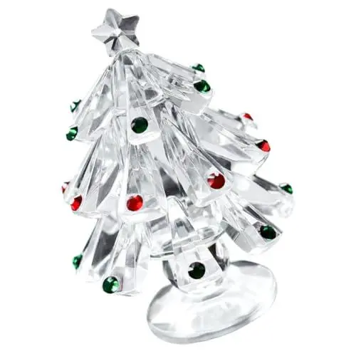 Produktbild: Warmhm Weihnachtsbaumstatue Aus Glas Weihnachtsbaum Schreibtischdekoration Weihnachtsbäume Weihnachtsbaum Tischschmuck Mini-weihnachtsbaumschmuck