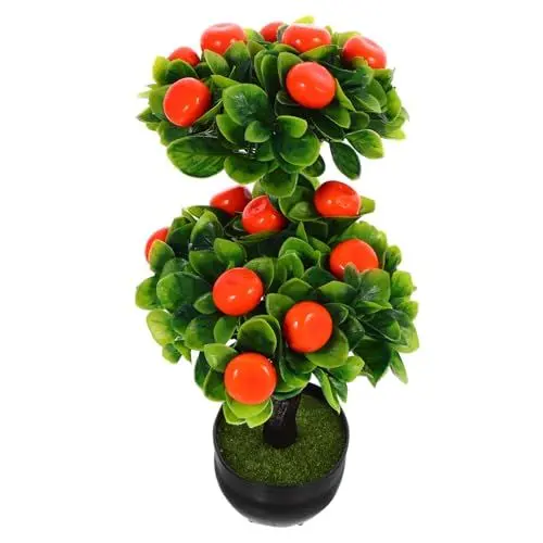 Produktbild: Warmhm Künstlicher Bonsai-obstbaum Im Topf Pflegeleichte Künstliche Topfpflanze Als Dekoration für Zuhause und Büro