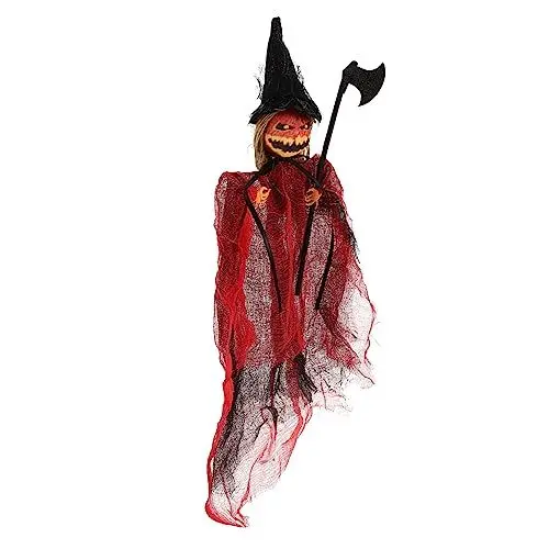 Produktbild: Warmhm Geisterfigur Halloween-Wohndekoration hängende Geisterfigur Halloween anhänger Halloween Halloween-Dekoration für den Haushalt zarte Geisterfigur Vlies rot