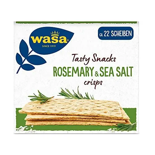 Produktbild: Wasa Knäckebrot Tasty Snacks Crisp Rosmarin, 10er Pack (10 x 190g)
