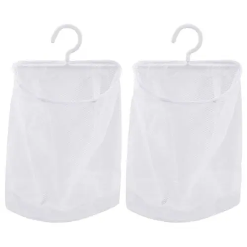 Produktbild: Waschbar Netzbeutel, Portable Einkaufsnetz Tasche Netz Einkaufstasche für Obst, Knoblauch, Kartoffeln, Zwiebeln, grüne Paprika oder Abfall, 2 Stück