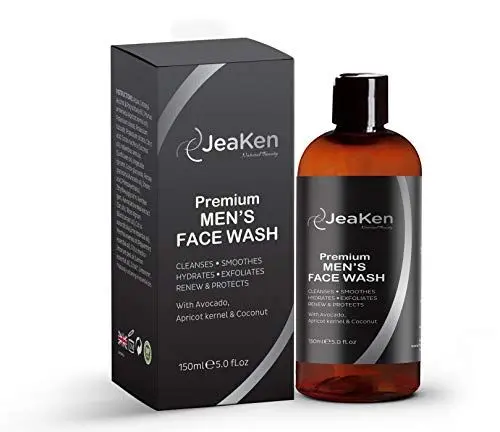 Produktbild: WASCHGEL GESICHT MÄNNER - 150 ml Anti Pickel Waschgel Glättet, Spendet Feuchtigkeit und Peelt die Haut