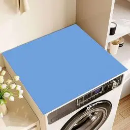 Produktbild: Waschmaschinenauflage Rutschfest 60x60cm Blau, Oben Waschmaschinen Auflage für Trockner Waschmaschinenabdeckung Zuschneidbare Waschmaschinenbezug Universal Waschmaschine Abdeckung Matte Schutzmatte