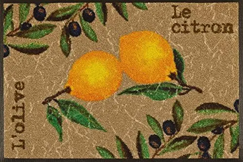 Produktbild: wash+dry Fußmatte, Le Citron 50x75 cm, innen und außen, waschbar